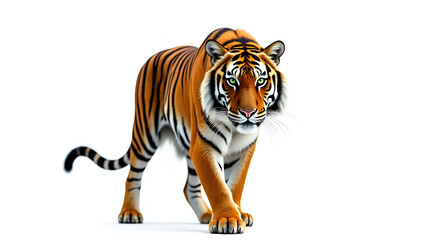 "Majestic Tiger Standing - High-Resolution Wildlife Stock Photo"