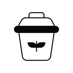 Compost Bin icon vector stock illustration