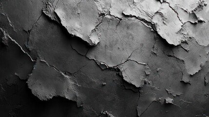 Obraz premium Cracked dark gray clay texture background