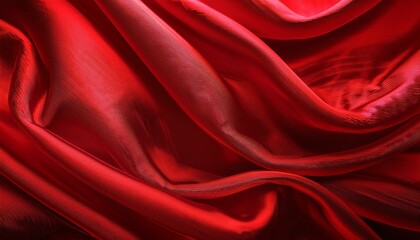 Obraz premium elegant red silk satin background beautiful soft folds shiny fabric luxury background curtain drapery red luxury silk cloth or satin texture christmas new year valentine celebration vector