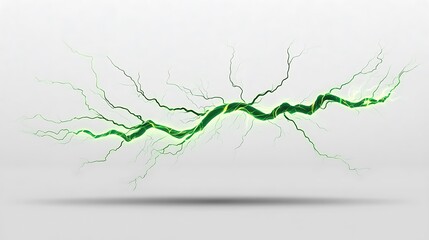 Abstract Digital Painting: Glowing Green Energy Crackle AI Generated