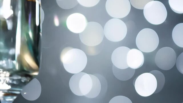 Celebrate the New Year with a Blurred Silver Background and Bokeh Lights