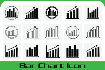 Bar Chart Icon Vector Illustration for Data Visualization and Reports