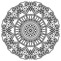 Circular Mandala Design for Focus and Relaxation