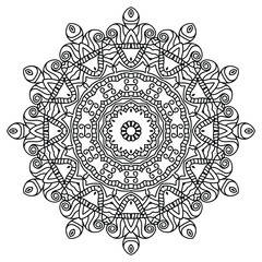 Circular Mandala Design for Focus and Relaxation