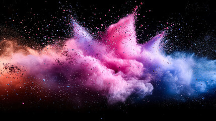 Colorful explosion of confetti is shown in the air. The colors are bright and vibrant, creating a sense of excitement and joy. The confetti is scattered all over the scene