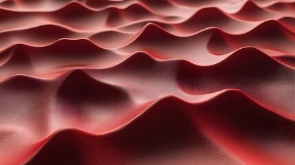 Obraz premium Abstract waves in red and pink hues creating a textured surface with a soft and sensual feel