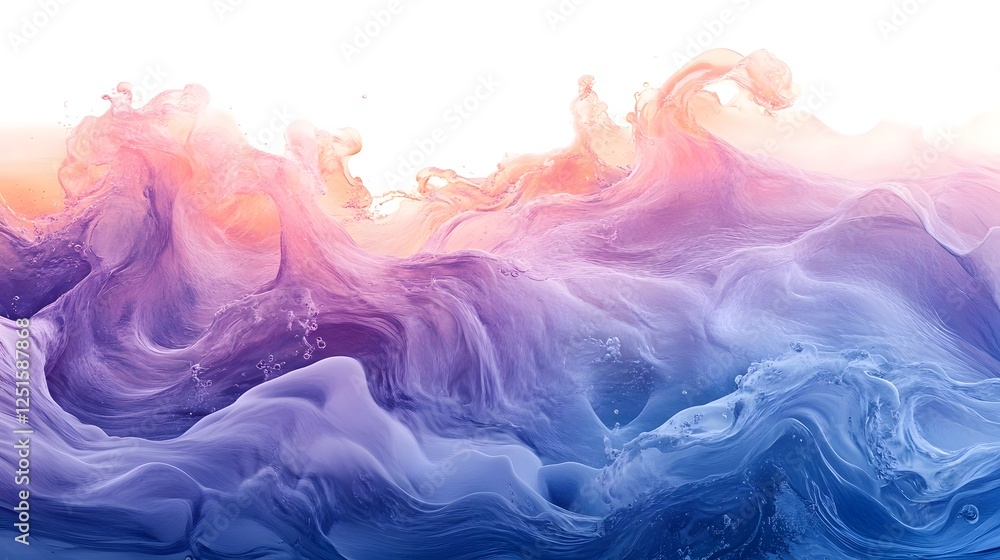 Aufkleber enchanting abstract fluid motion design with vibrant ethereal swirls of colorful digital art mesmeri