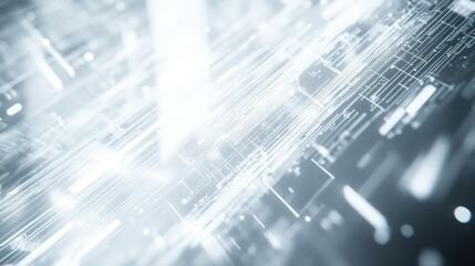 Futuristic digital network flowing, abstract background, technology concept