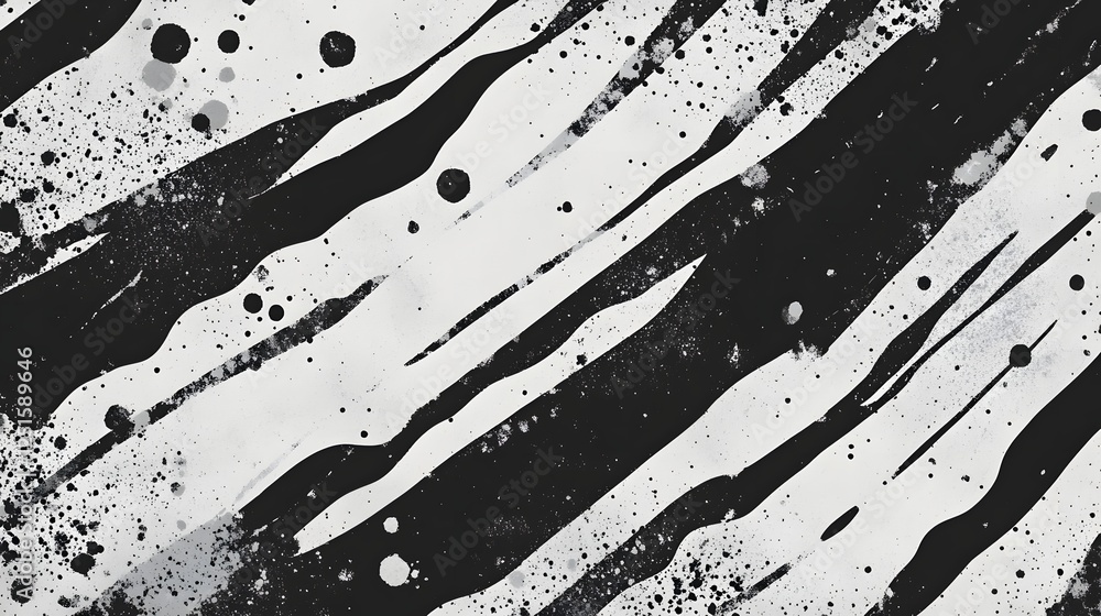 Aufkleber energetic monochrome splash texture abstract background design