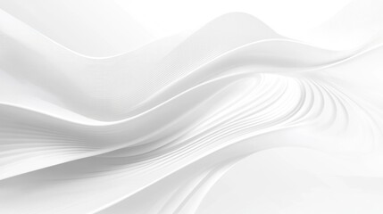 Obraz premium White abstract swirls, flowing design, bright background, website banner