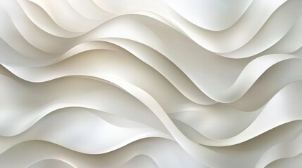 Fototapeta premium Abstract cream waves, flowing design, light background, wall decor