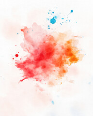 Artistic  template with watercolor textures and hand-drawn elements. Soft and creative