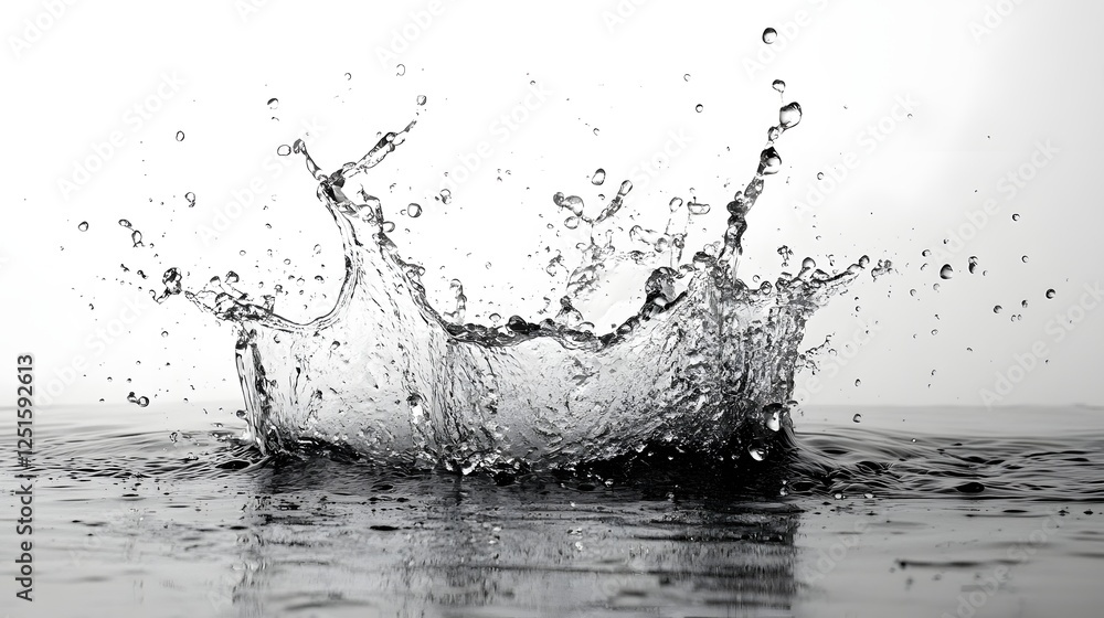 Leinwandbilder explosive burst of water splashing and flowing with dynamic energy and motion abstract liquid art cr
