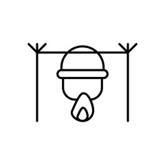 Outdoor Cooking icon vector stock illustration