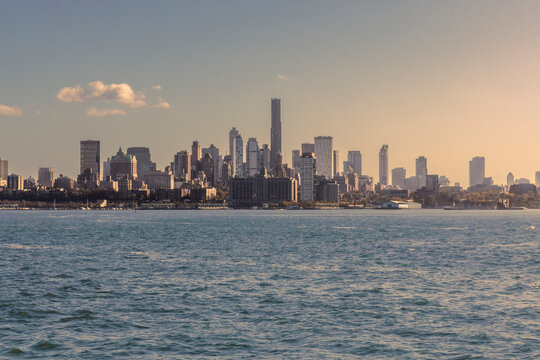 View of New York City from the bay