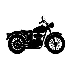 Fototapeta premium A bike silhoutte illustration on white background.