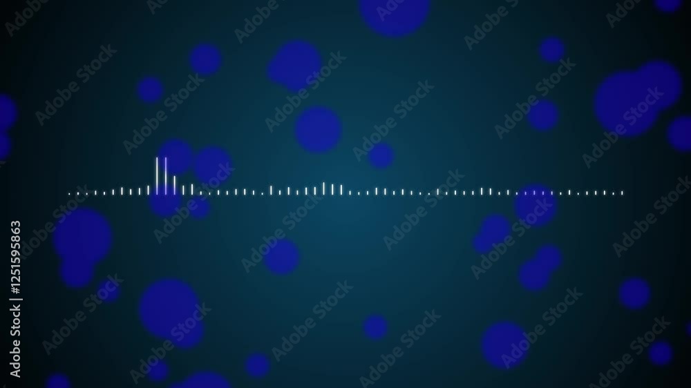 Fototapete audio wave or frequency digital animation..waveform audio spectrum audio visualizer on black backgro