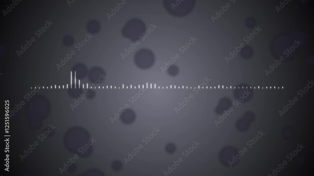 Poster audio wave or frequency digital animation..waveform audio spectrum audio visualizer on black backgro