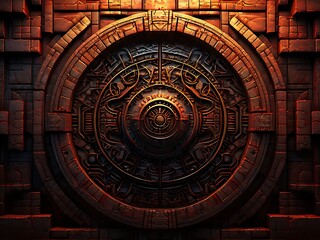 Obraz premium Ancient Stone Doorway with Intricate Carvings