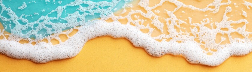 Obraz premium Beach waves, bright colors, summer vibes