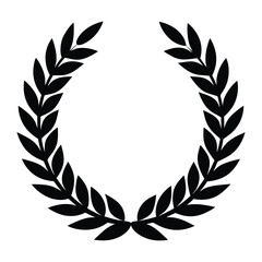 Obraz premium Laurel wreath silhouette vector illustration.