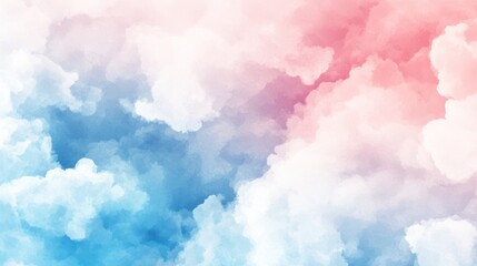 Pink blue cloudscape, aerial view, dreamy texture, design background