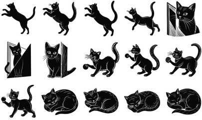 Obraz premium set of animals silhouettes