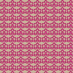 seamless pattern with pink flowers
