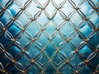 Fototapeta premium Abstract Floral Pattern on Glass Panel