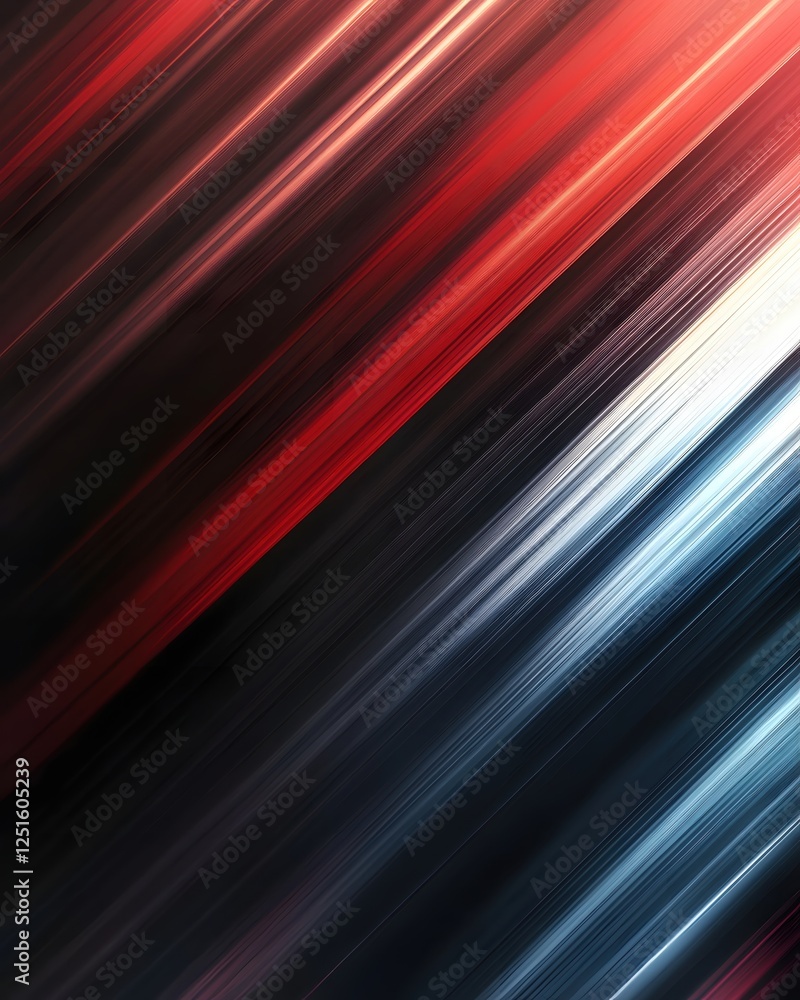 Poster dynamic red and blue lines abstract background for modern design and creative projects