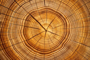 Fototapeta premium Tree rings texture detailed view of natural growth patterns in wood