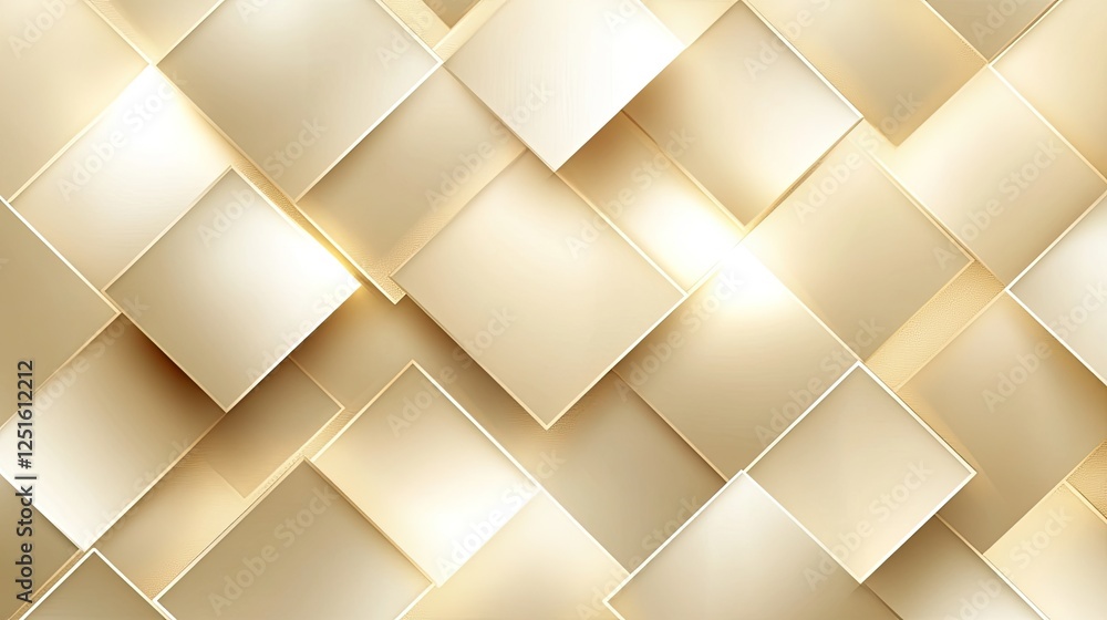 Poster elegant abstract luxury background with geometric diamond blocks and soft shadows. matte shimmer eff