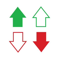 increasing graph and decreasing graph icons