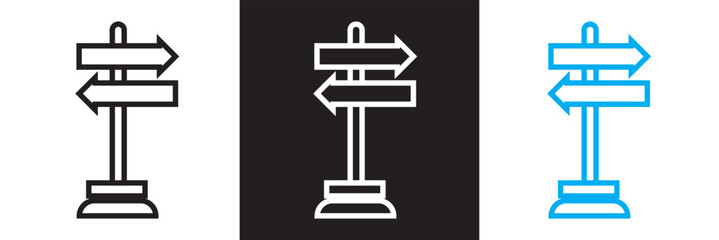 Fototapeta premium Opposite directions arrow icon. isolated on white and black background. vector illustration. EPS 10 