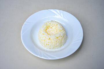 Traditional delicious Turkish food; Turkish style rice pilaf (Turkish name; Arpa sehriyeli. tavuk, kuru fasulyeli, pirinc pilavi). Cigerli, kavurmali, tereyagli nohut pilav.
