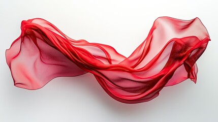 Flowing red silk fabric with rich folds and elegant highlights. Perfect for luxury themes. -