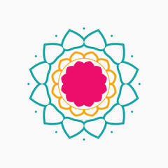 Colorful Geometric Mandala Design for Decorative and Spiritual Use.