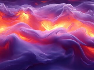 Obraz premium Abstract swirling colors resembling vibrant waves of energy and light.