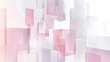 Minimalist Abstract Geometric Shapes in Soft Pastel Tones Modern Digital Art Render Background