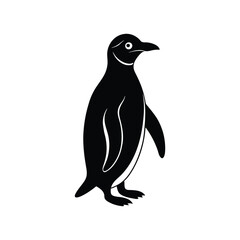 penguin silhouette on a white background