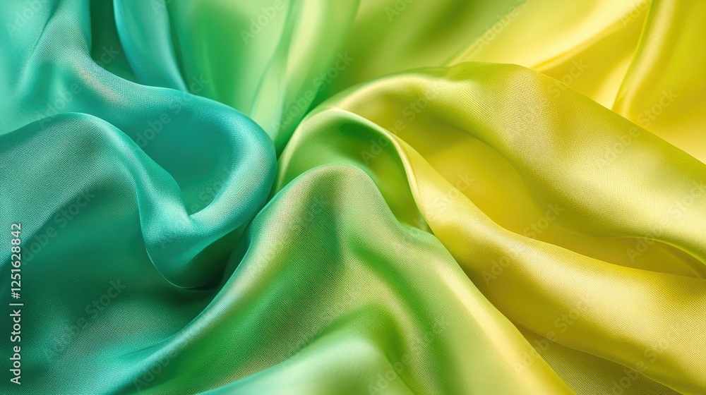 Poster smooth flowing silk fabric with gentle curves and a shimmering gradient. elegant and luxurious.