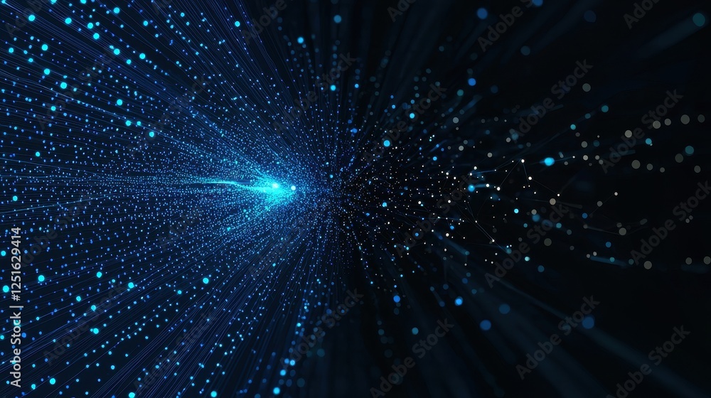 Poster dynamic blue cyber style texture with dotted patterns creating an engaging background for modern des