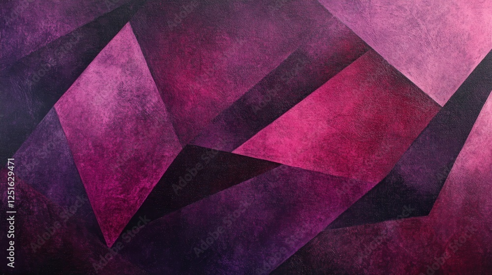 Poster smooth gradient of deep plum and wine hues with angular facets and a subtle grainy noise texture for