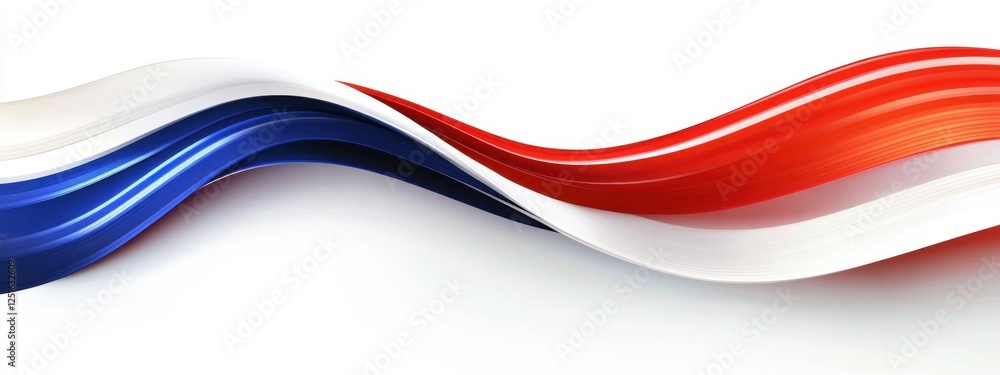 Poster abstract swirling waves of red white and blue colors dynamic design background image