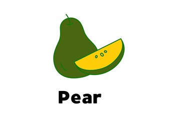 pear on a white background