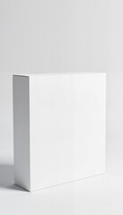 Perspective Box mockup in minimalist style against plain background