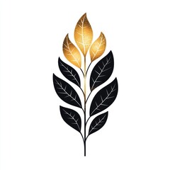 Black wheat stalks with golden tips on a white background, symbolizing contrast, faith, and Maundy Thursday.