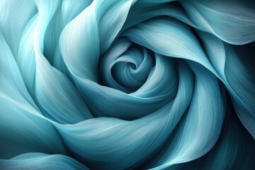 A close-up of a soft, swirling blue rose petal design.