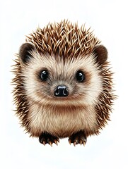 Obraz premium hedgehog baby on white background